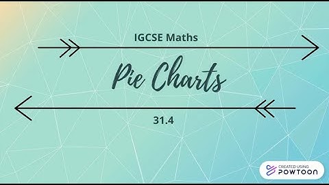 IGCSE Math - 31.4  Pie Charts