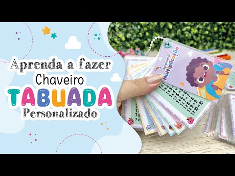 Aprenda a fazer chaveiro tabuada personalizado | Passo a passo | Volta às Aulas