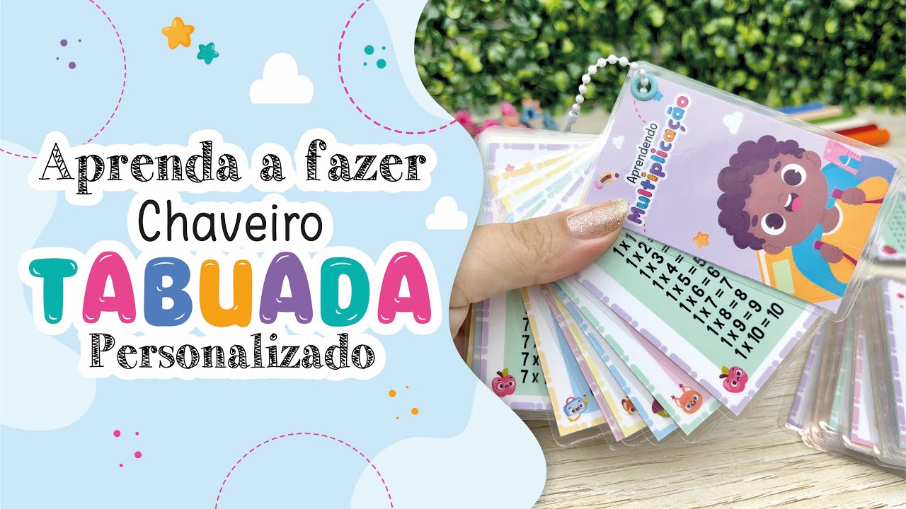Aprenda a fazer chaveiro tabuada personalizado | Passo a passo | Volta às Aulas