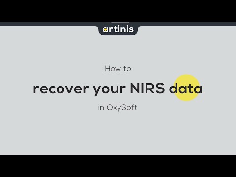 How to recover your NIRS data in OxySoft