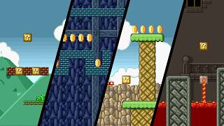 Super Mario Bros. but there's no floor (Super Mario Construct level) World 1 Playthrough