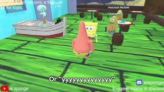Patrick has a stroke saying yyyyy. Ai sponge clip
