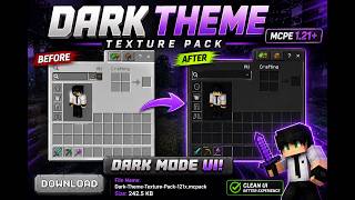 Minecraft PE DARK MODE! 🌑 | Best Dark Theme Texture Pack 1.21 