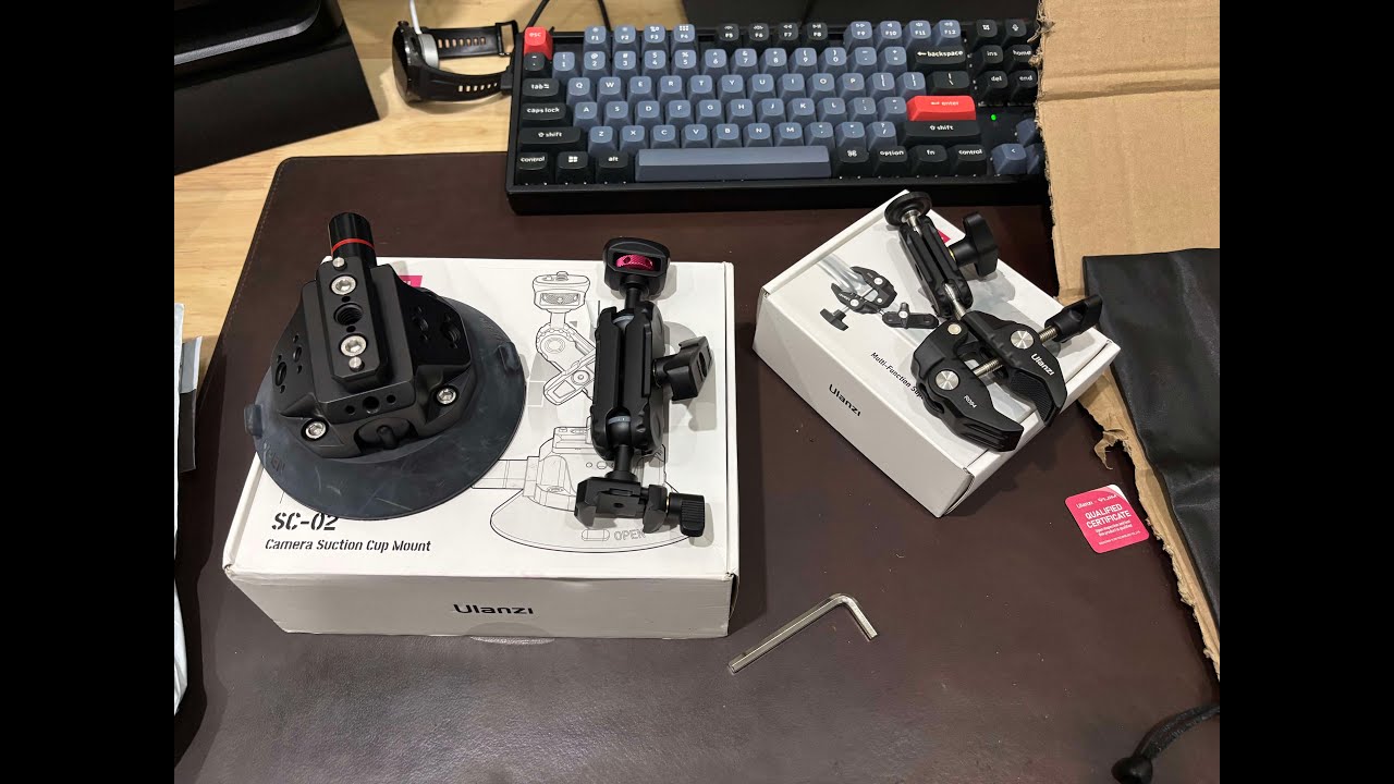 Ulanzi SC-02 4.5in Suction Cup Mount & R094 Super Clamp with 360 Mini Ball Head Arm #TechContent