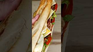 Bocadillo de lomo completo #facil #recetas #bocadillo