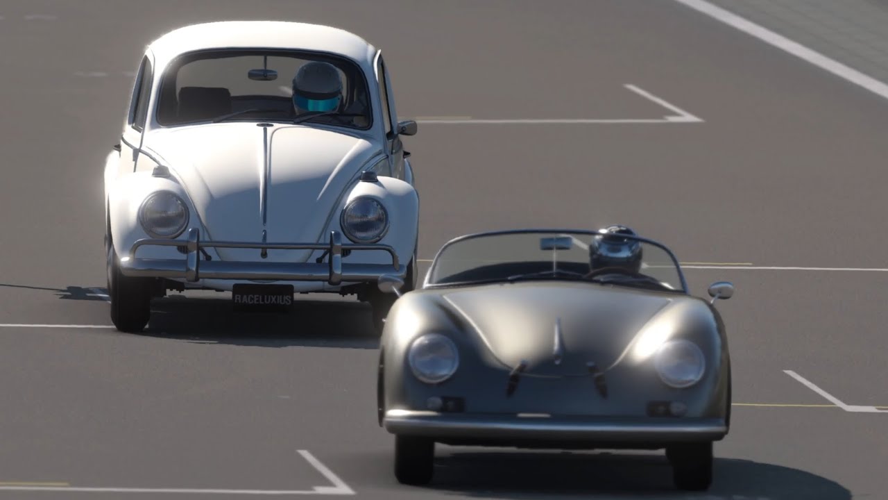 Volkswagen Beetle Type 1 1200 1966 vs Porsche 356 A1500 GS Carrera 1956 at Nordschleife