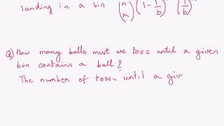 Probability: Balls and Bins and Coupon Collector’s Problem