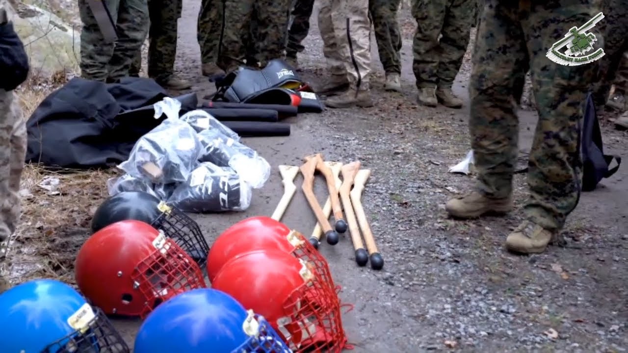 Marines Hit Each Other with Sticks in the Forests of Finland Preparing ...