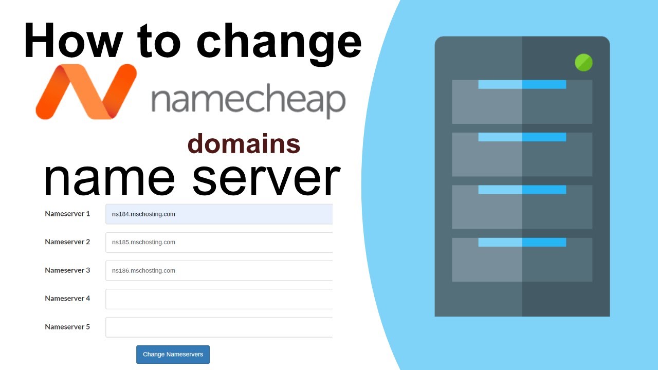 How to change namecheap domain's name server | how to change domain name server in namecheap