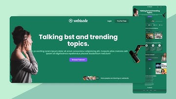 How to create Podcast landing page || HTML, CSS & Vanila Js.