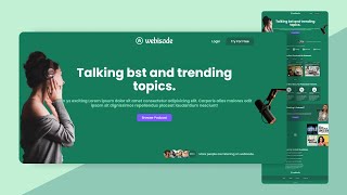 How to create Podcast landing page || HTML, CSS & Vanila Js.