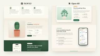 GLM 5.2 vs Opus 4.8 — same landing page, 6x cheaper 🤯