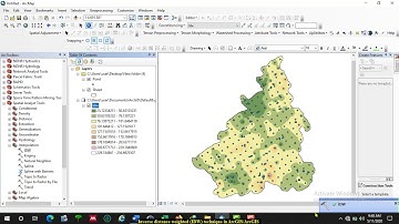 Interpolation, Inverse distance weighted IDW technique in ArcMap