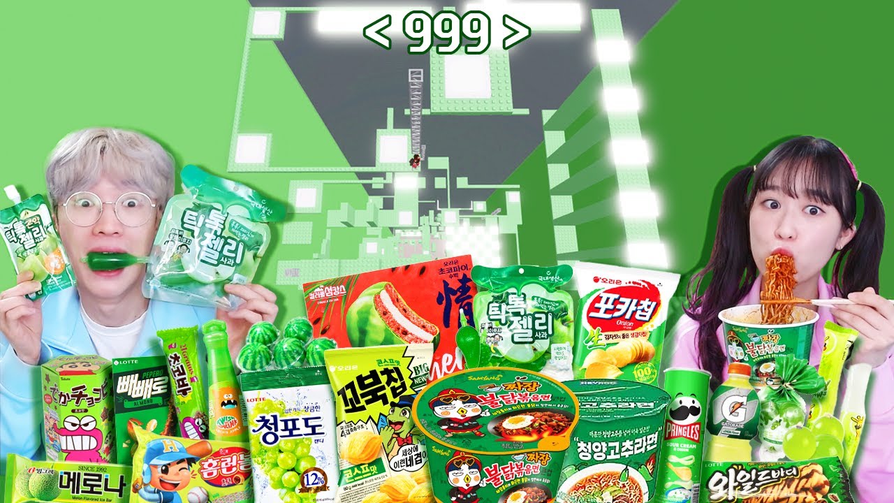 초록색 음식이 100개!? 초록먹방 대결 승자는!?