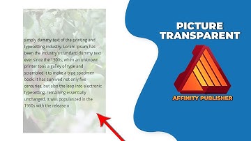 How to make picture transparent in affinity publisher