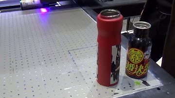 How a UV Printer print on round bottles with rotary