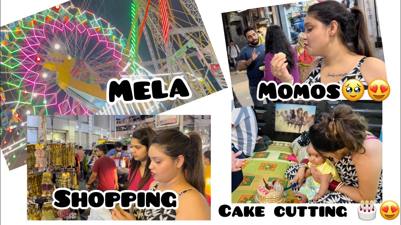 Ghar aake gye Kamla nagar Or mele m 😍|| Mele m bhut enjoy kia 😂😍|| Nona’s 4 month cake cutting 🥹