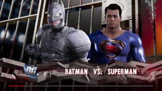 WWE2K17 Match ups #8 batman(armor suit) vs superman table Match!!!!! screenshot 1