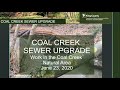 Coal Creek Sewer Upgrade meeting #2, July 23, 2020