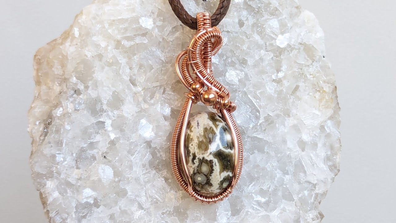 Round Wire Woven Cabochon Wire Wrapped Mini Pendant Tutorial