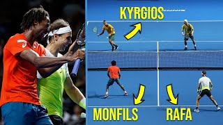 Tennis 'Craziest' Doubles Match You've NEVER Seen Before! (Nadal & Monfils Facing Nick Kyrgios)