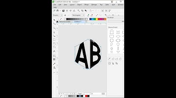 || YouTube Shorts || How To Create AB Alphabet Monogram Design Idea In CorelDraw #Logodesignidea