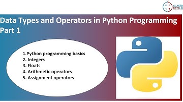 Data Types and Operators in Python Part 1