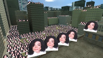 Michael Jackson Gmod Nextbots Horde Chasing Me in The Big City & I
