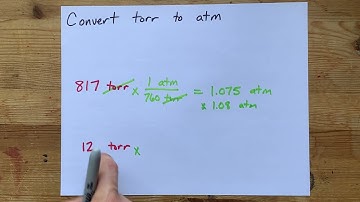 Convert torr to atm (easy method, 2 examples)