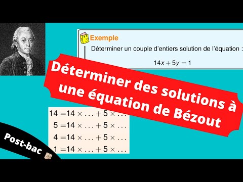 Déterminer une solution particulière à une équation de Bézout (Algorithme d'Euclide étendu)
