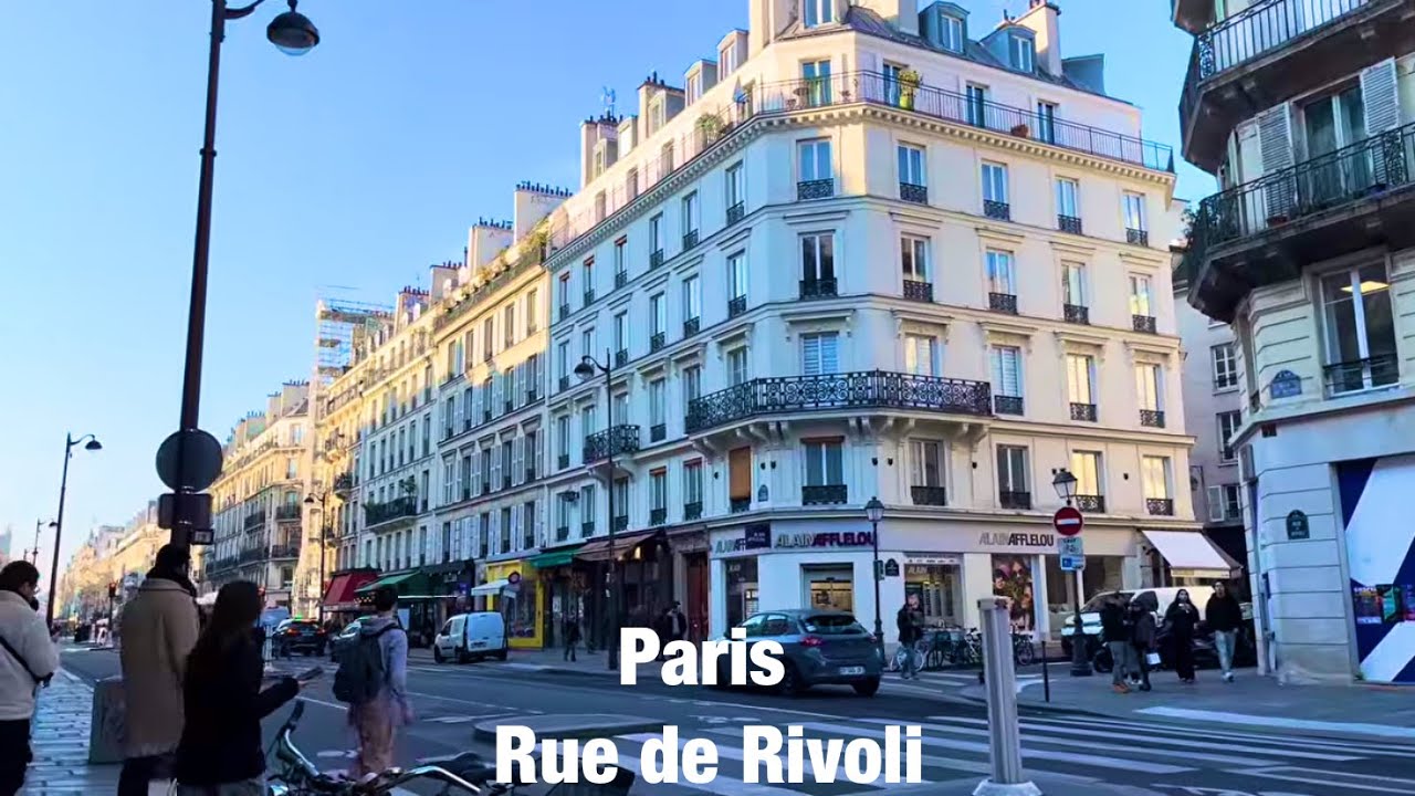 Paris city walks   Rue de Rivoli   Paris,France 4K