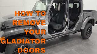 HOW TO REMOVE YOUR JEEP GLADIATOR DOORS STEP BY STEP DEMONSTRATION