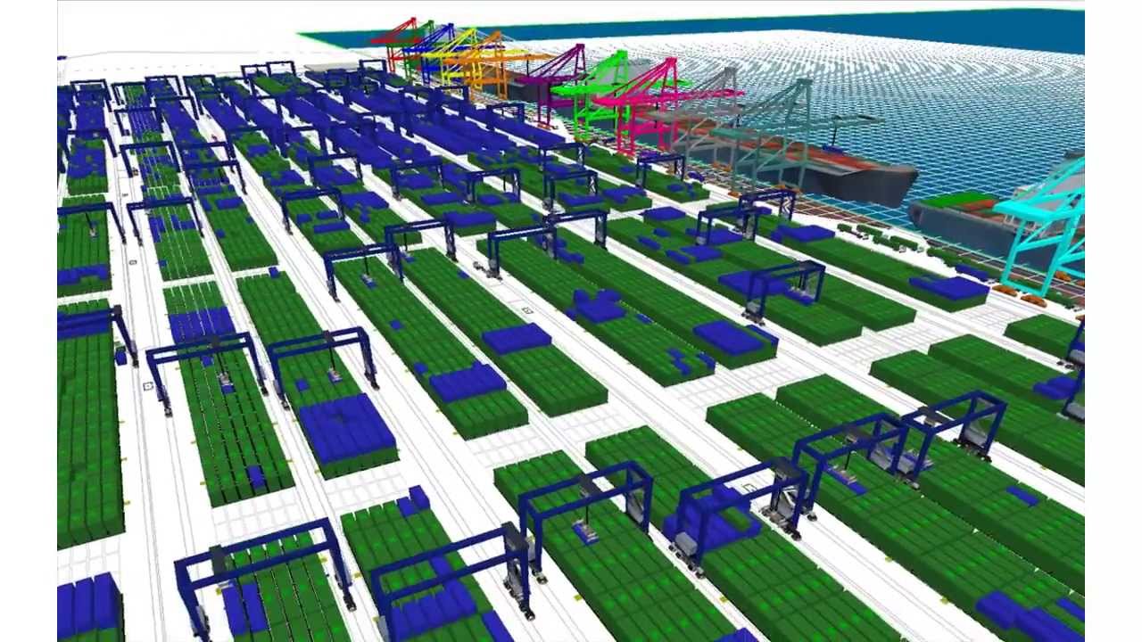 The ARENA simulation model for maritime container terminal