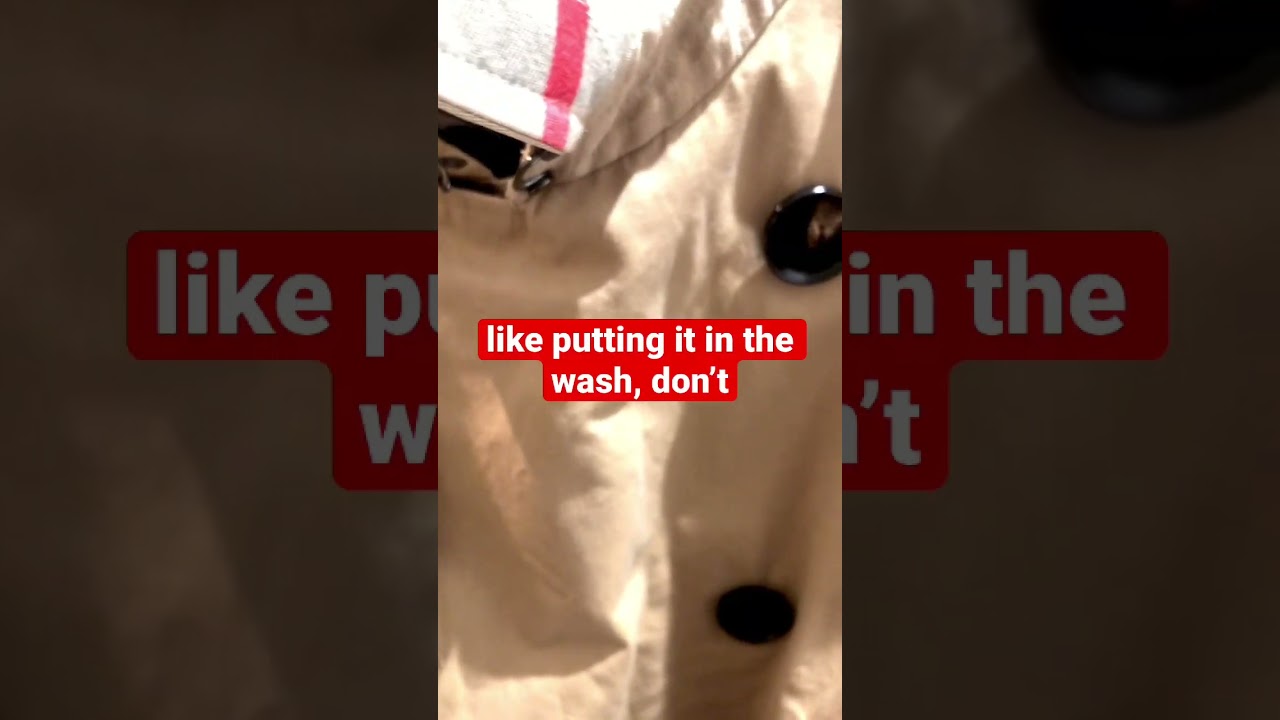 Burberry Trench Kitchen sink wash | The Result