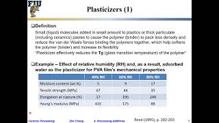 Celebrity Ceramic Processing L4-10  Plasticizers introduction Wealth