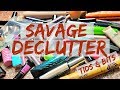 SAVAGE DECLUTTER Tids + Bits | Mascara, Eyeliner, Brows, Etc | 75% GONE! | Savage Declutter #2