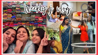 Let’s go saree shopping 🛍️ | Gardening 🪴 | Weekly J  vlog🎀