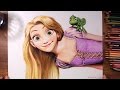 Rapunzel and Pascal (Tangled) - Colored pencil drawing | drawholic