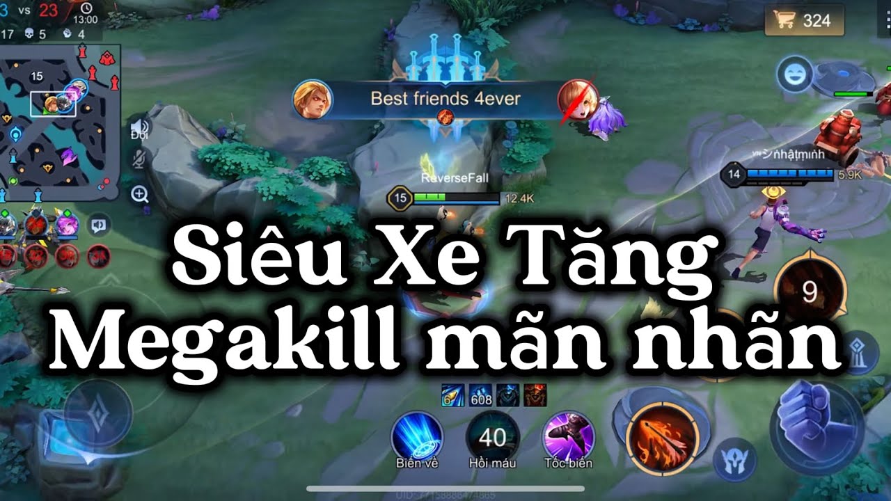 Gánh Team Đỉnh Cao Với Giáo Án Siêu Xe tăng Yorn + Bijan 100% Chí mạng Megakill khi team siêu Feed