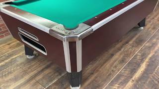 7' Valley Mahogany Used Coin Operated Pool Table