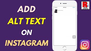 How to Add alt text to Your Post on Instagram