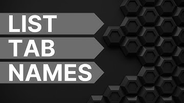 List Tab Names in Google Sheets Using a Custom Function