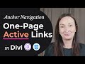 [Divi Walkthrough] One-Page Menu Navigation with Active Anchor Links + jQuery &amp; CSS Snippets