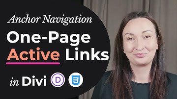 [Divi Walkthrough] One-Page Menu Navigation with Active Anchor Links + jQuery & CSS Snippets