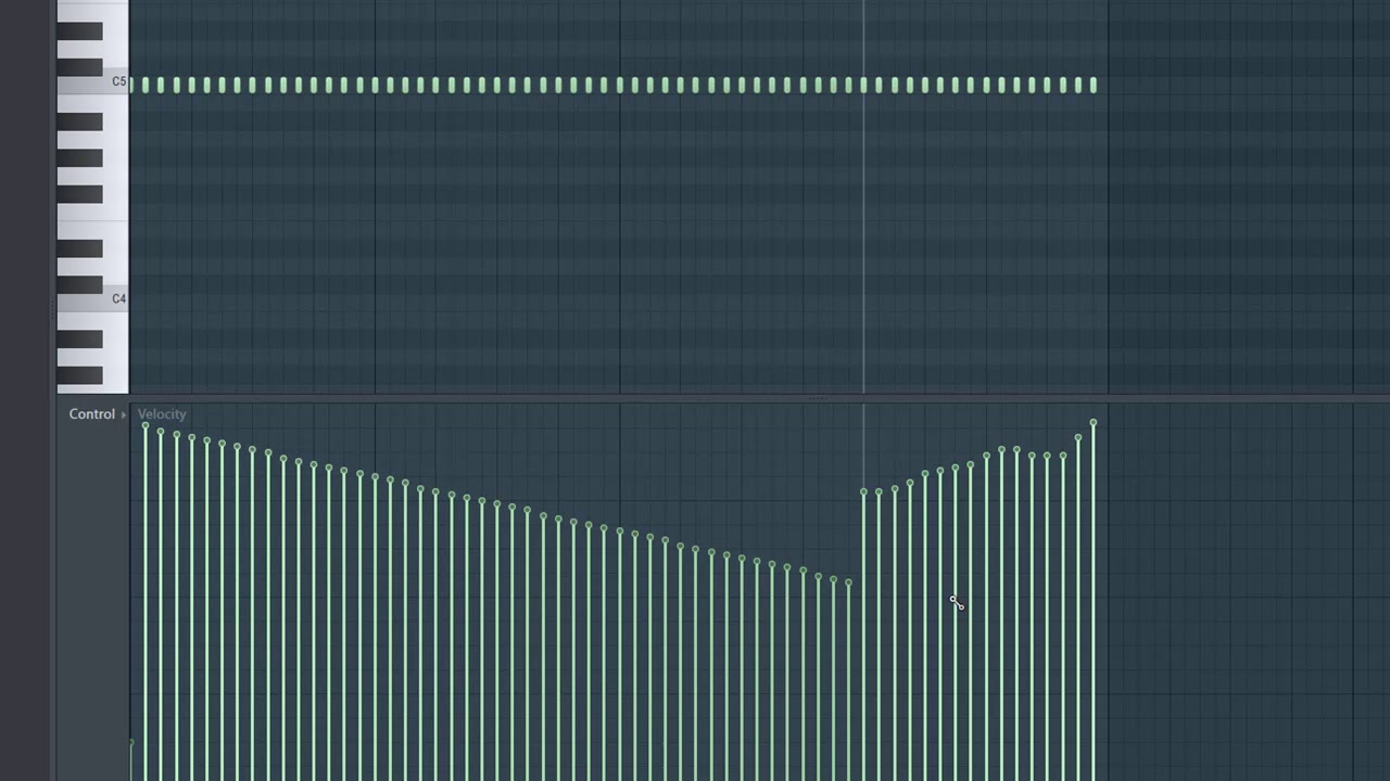 Quick Tip to draw straight Velocity Curves in FL Studio - YouTube