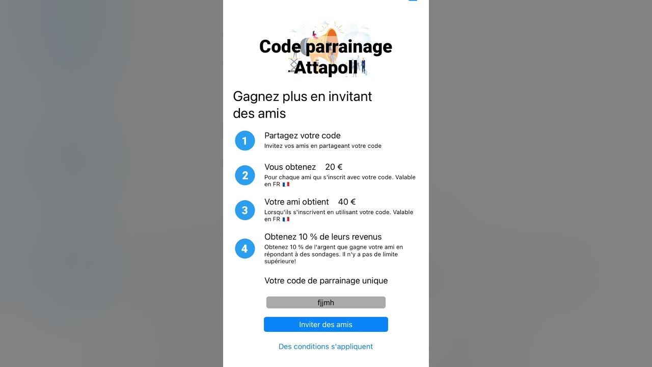 argent facile attapoll Code parrainage 💸 YouTube