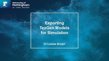 Exporting TexGen Models for Simulation