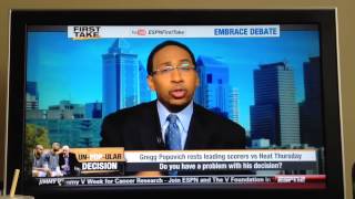 Stephen A. Smith Disses Tiago Splitter