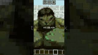 I built Hulk pixel art in Minecraft#minecraft#pixel art#hulk