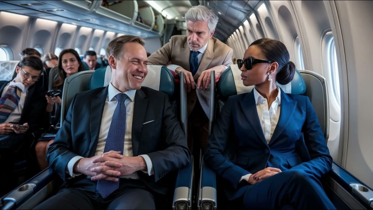 Мужчина насмехается над чернокожей женщиной в самолете, но не знает, кто сидит позади него